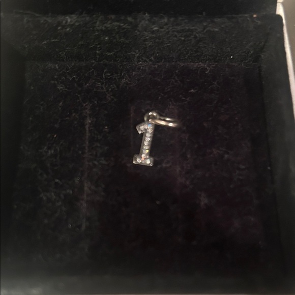 Silver Number 1 Pandora Charm - Picture 1 of 1
